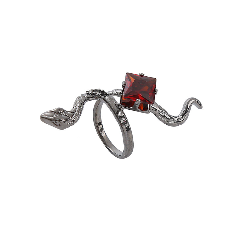 Exaggerated Snake Earrings For Women Featuring 925 Sterling Silver Ear Pins And Rhinestone Inlay In Silver Alloy