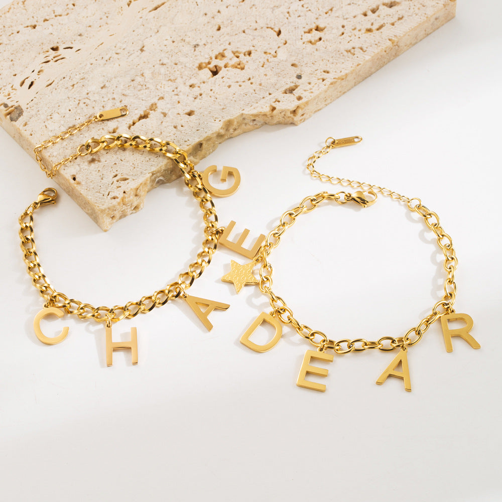Hip-Hop Titanium Steel Bracelet For Women, Durable And Stylish Accessory Perfect For Travel