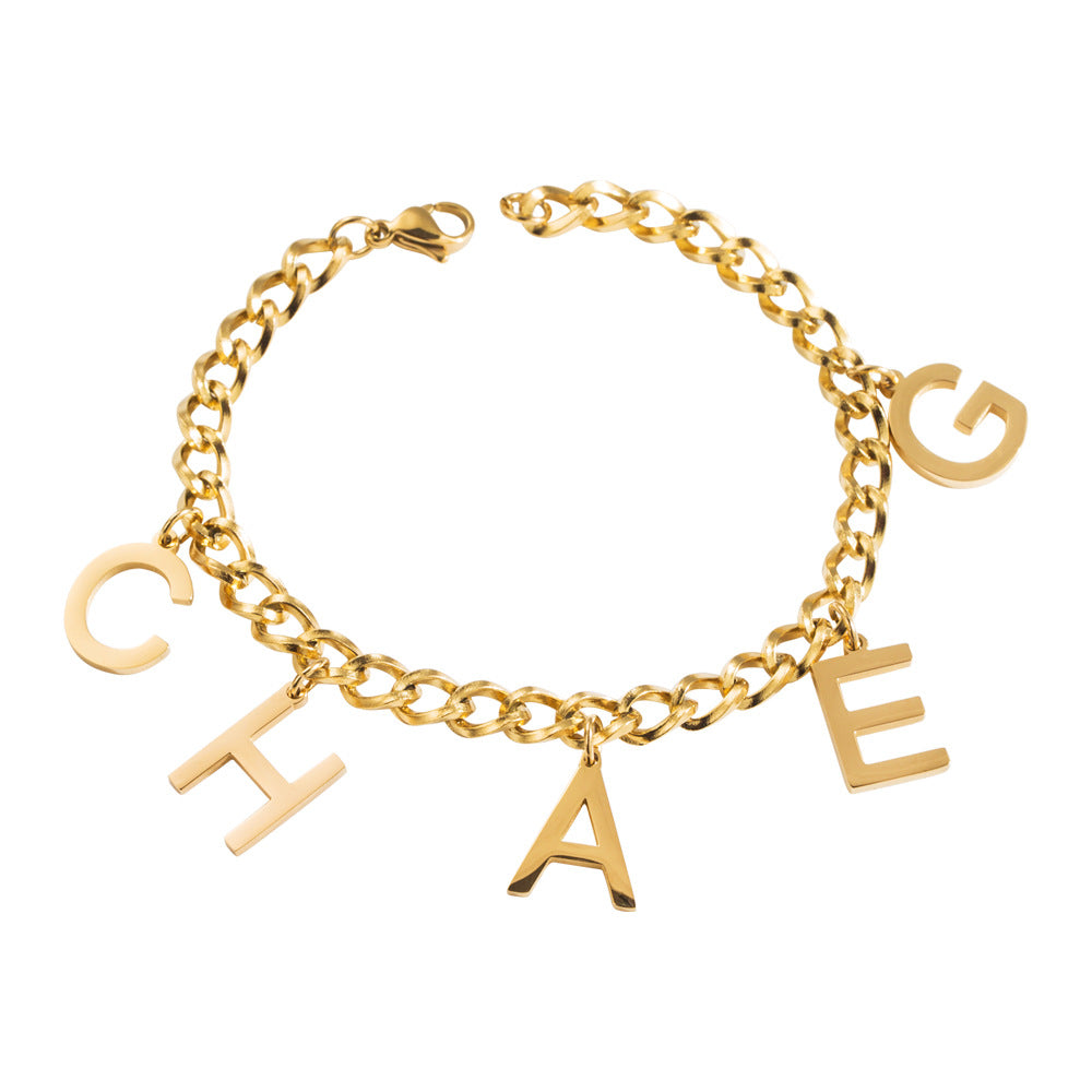 Hip-Hop Titanium Steel Bracelet For Women, Durable And Stylish Accessory Perfect For Travel