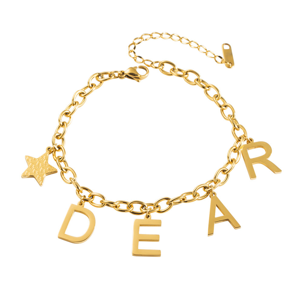 Hip-Hop Titanium Steel Bracelet For Women, Durable And Stylish Accessory Perfect For Travel