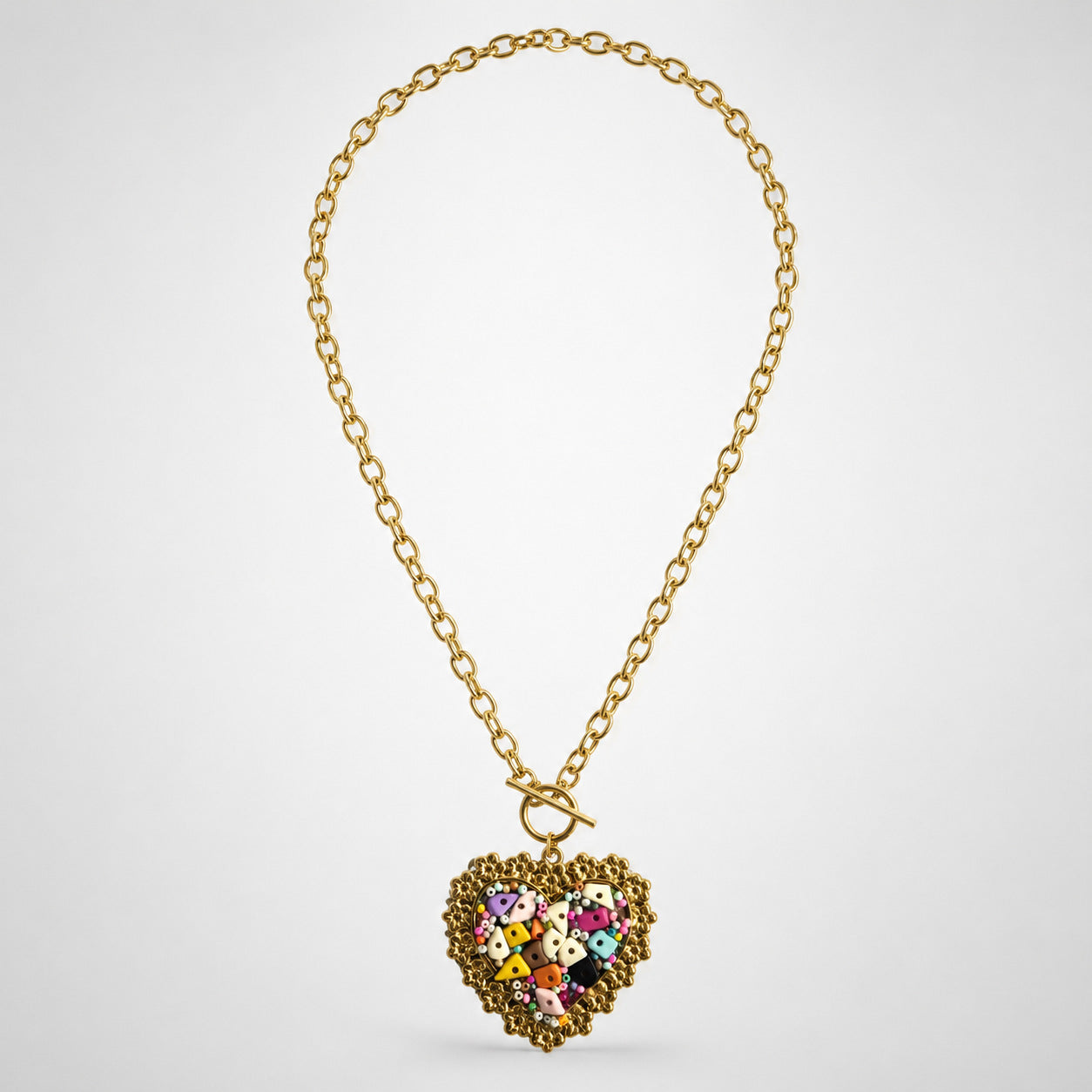 Heart Shape Necklace For Women With 304 Stainless Steel Chain And Pendant, Featuring Real Gold Plated PVD Coating