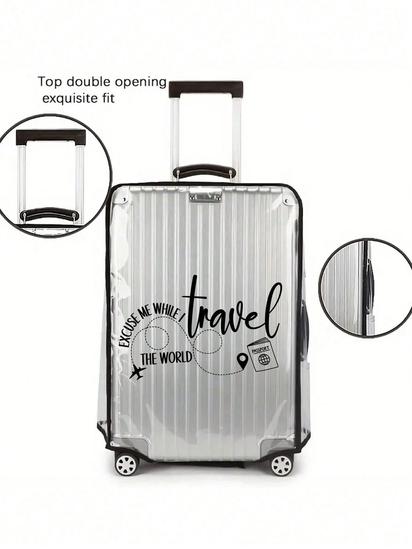 Modern Style PVC Letter Pattern Luggage Cover For Bag Accessories