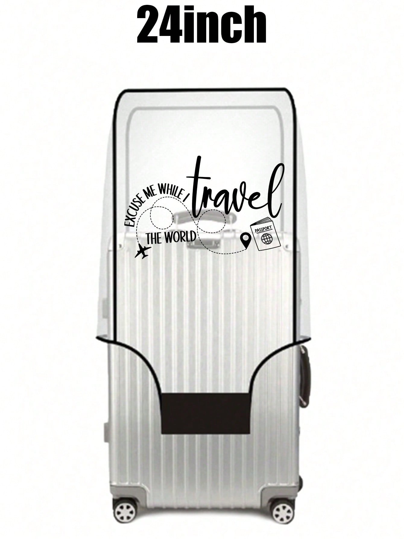 Modern Style PVC Letter Pattern Luggage Cover For Bag Accessories
