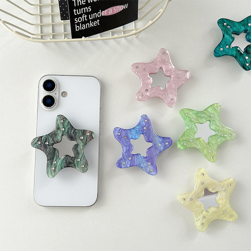 Sea Pattern Acrylic Airbag Bracket In Simple Style, Transparent Mobile Phone Stand