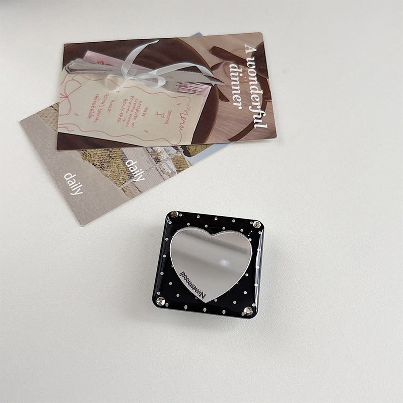 Simple Style Heart Shape Foldable Airbag Bracket Phone Stand In Transparent Acrylic