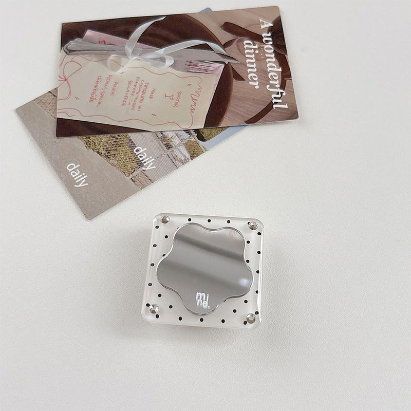 Simple Style Heart Shape Foldable Airbag Bracket Phone Stand In Transparent Acrylic