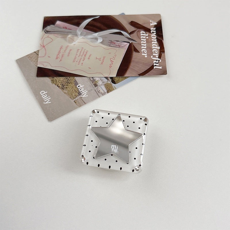 Simple Style Heart Shape Foldable Airbag Bracket Phone Stand In Transparent Acrylic