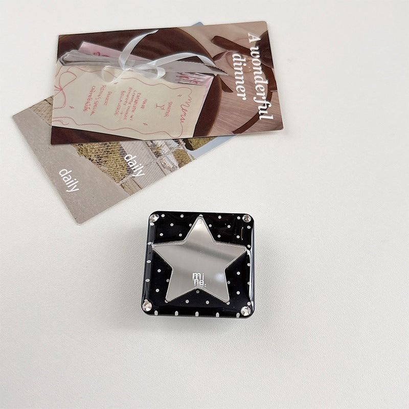 Simple Style Heart Shape Foldable Airbag Bracket Phone Stand In Transparent Acrylic