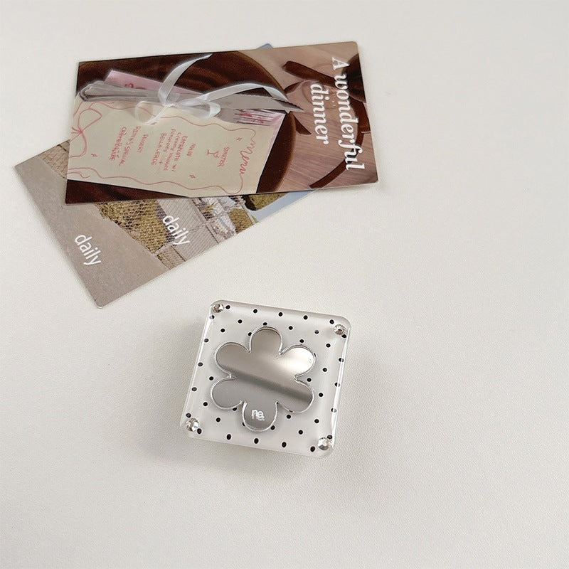 Simple Style Heart Shape Foldable Airbag Bracket Phone Stand In Transparent Acrylic