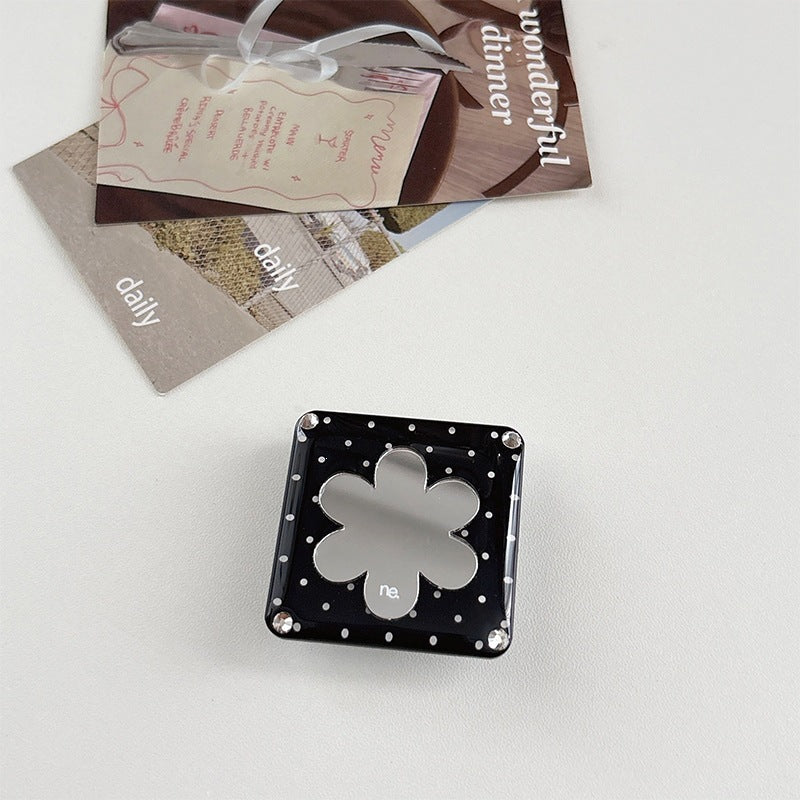 Simple Style Heart Shape Foldable Airbag Bracket Phone Stand In Transparent Acrylic