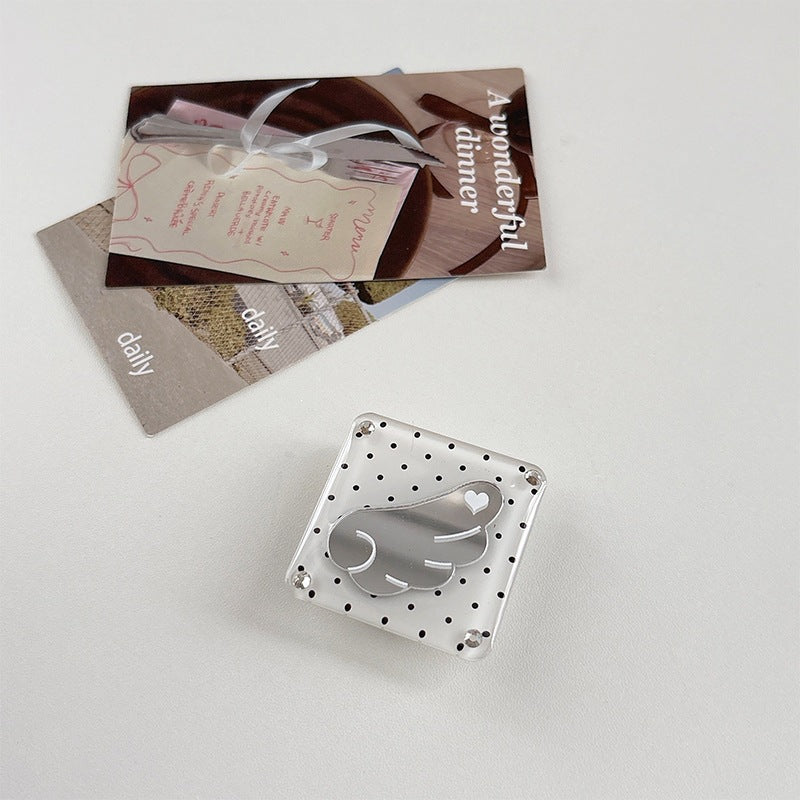 Simple Style Heart Shape Foldable Airbag Bracket Phone Stand In Transparent Acrylic