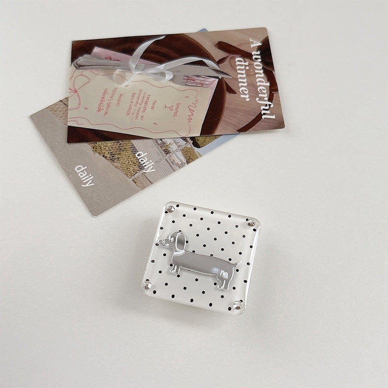 Simple Style Heart Shape Foldable Airbag Bracket Phone Stand In Transparent Acrylic