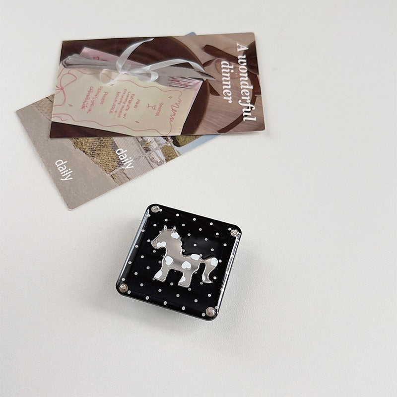 Simple Style Heart Shape Foldable Airbag Bracket Phone Stand In Transparent Acrylic