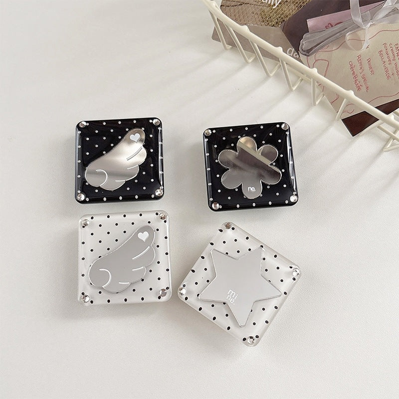 Simple Style Heart Shape Foldable Airbag Bracket Phone Stand In Transparent Acrylic