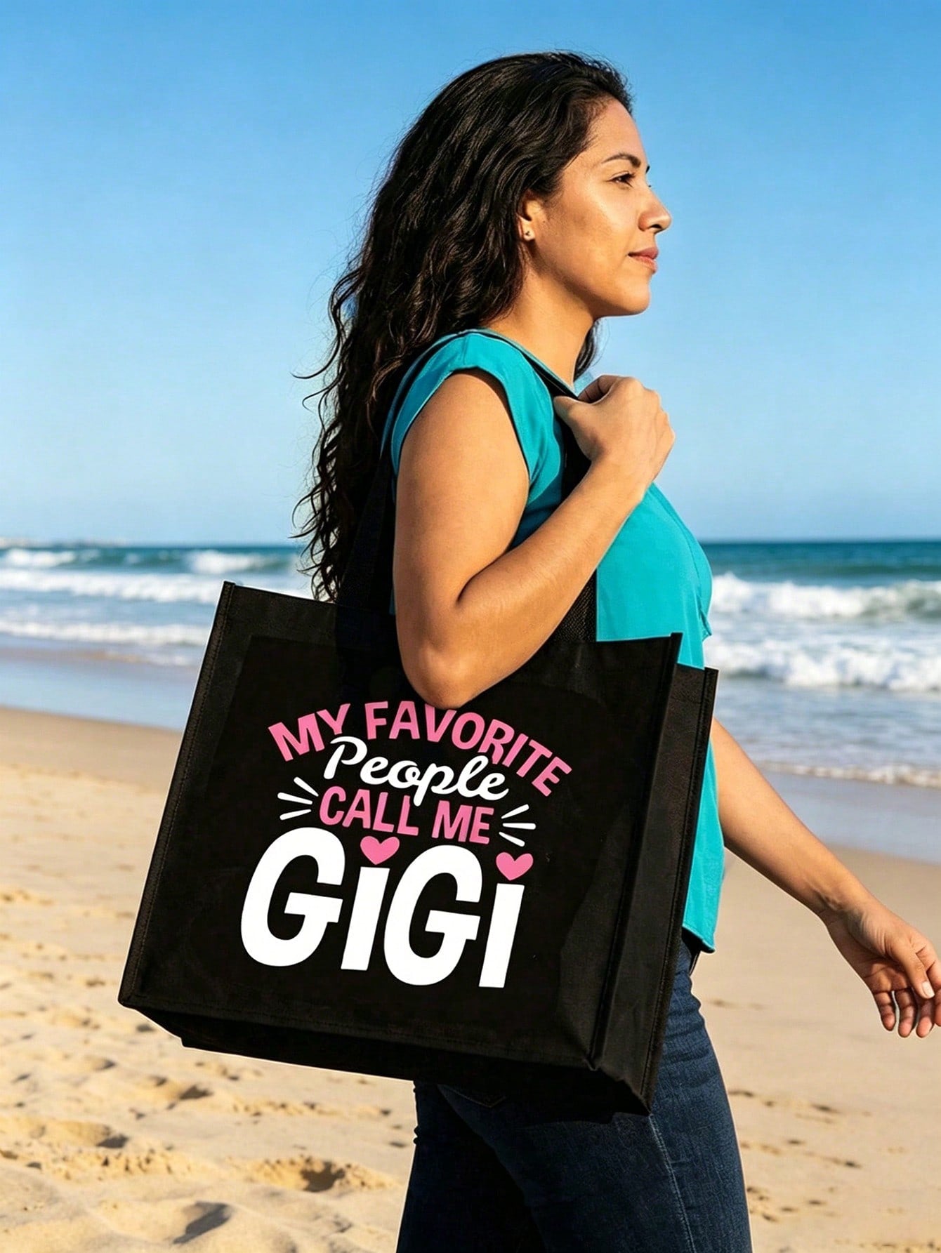 Adults Polyester Shoulder Bag With Double Handle, Large Capacity, Suitable For All Seasons