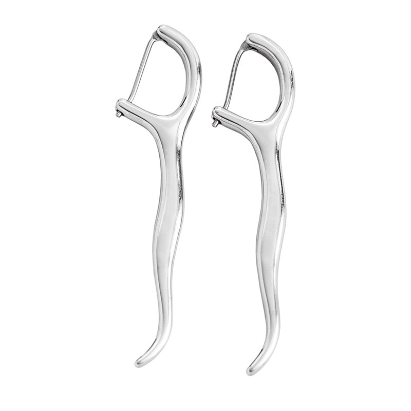 Asymmetrical Geometric Earrings For Women In Copper With KC Golden PVD Coated Plating And 0.03µm-0.05µm Thickness
