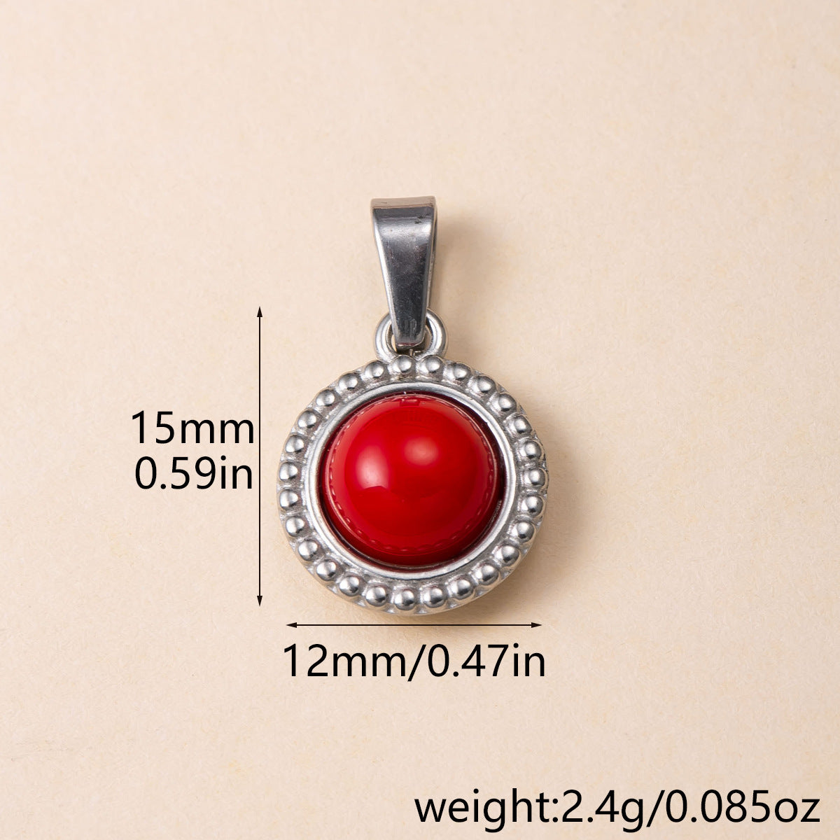 Geometric Retro Pendant For Women, Handmade With 304 Stainless Steel And Tiger Eye Inlay, PVD Coated Gold Plating