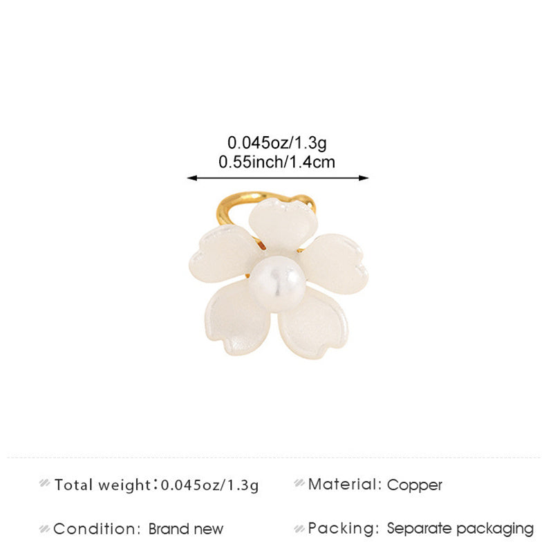 Asymmetrical Flowers Clip Earrings For Women In Copper With KC Golden Plated PVD Coating And Artificial Gemstones
