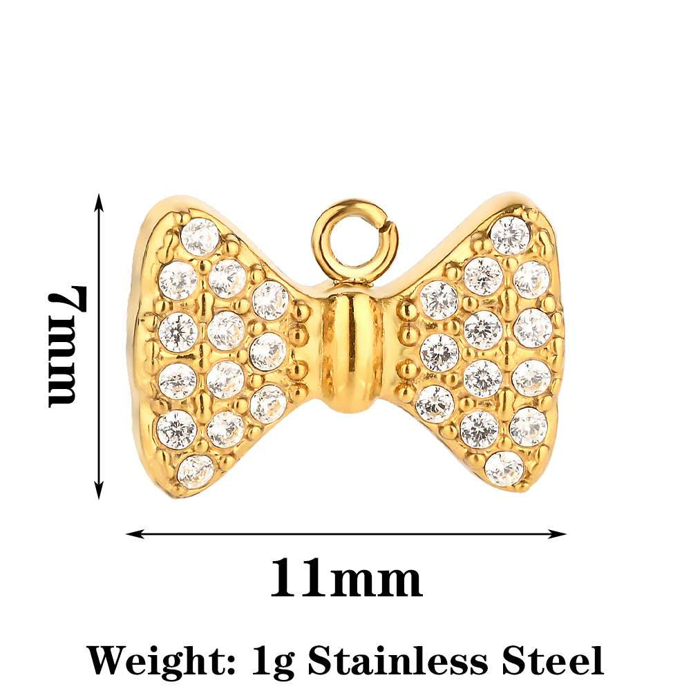 Heart Shape Pendant Made Of 304 Stainless Steel With Rhinestones Inlay, Electroplated Finish In Steel Color Jewelry Accessories