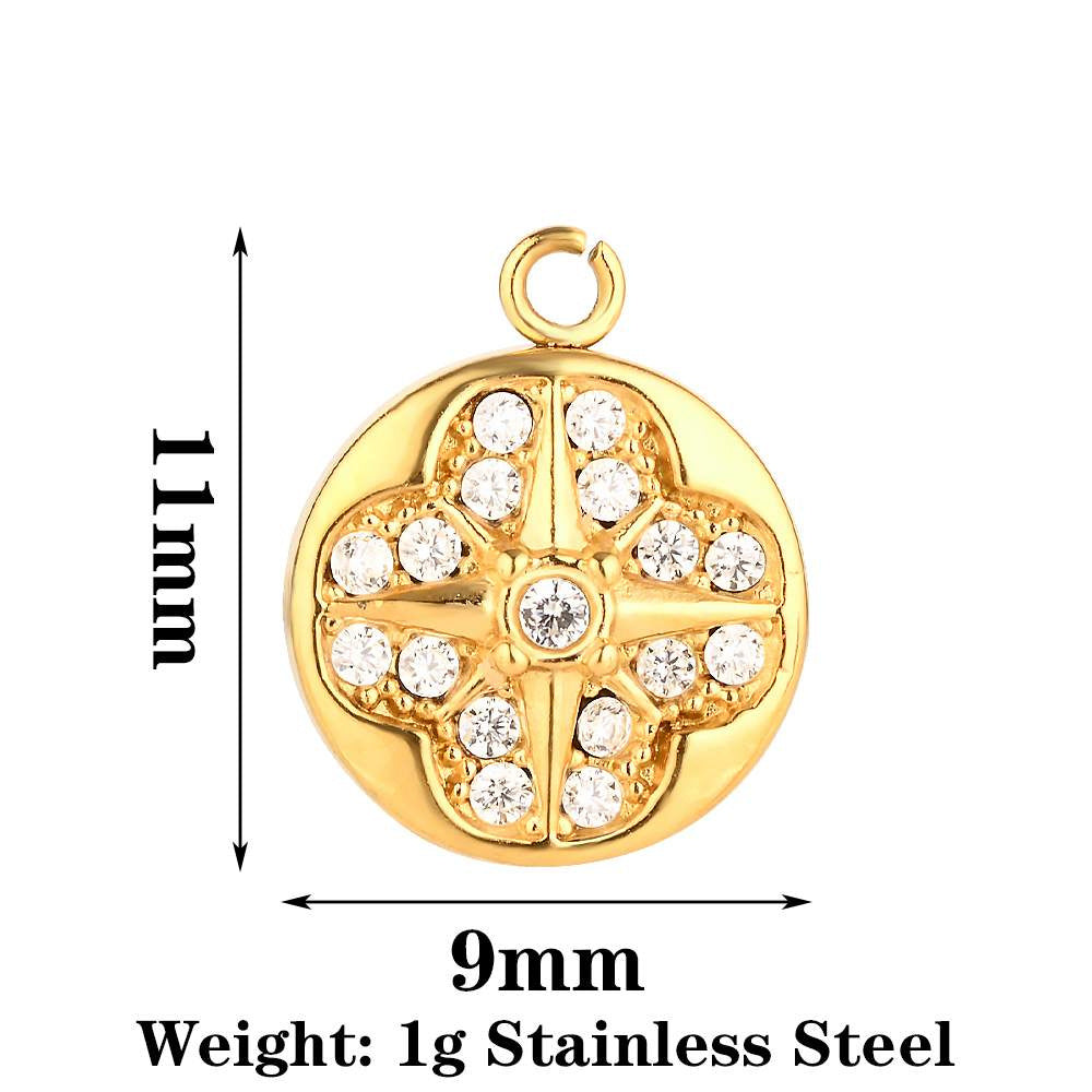 Heart Shape Pendant Made Of 304 Stainless Steel With Rhinestones Inlay, Electroplated Finish In Steel Color Jewelry Accessories