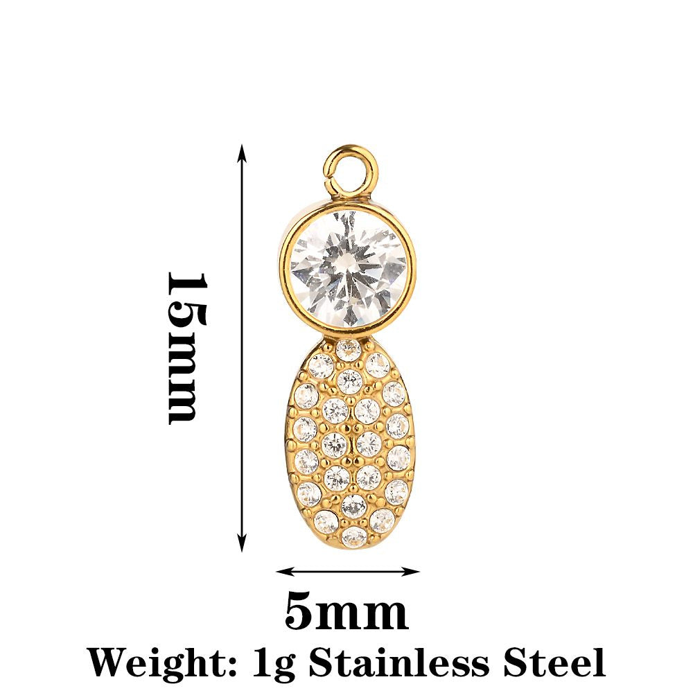 Heart Shape Pendant Made Of 304 Stainless Steel With Rhinestones Inlay, Electroplated Finish In Steel Color Jewelry Accessories