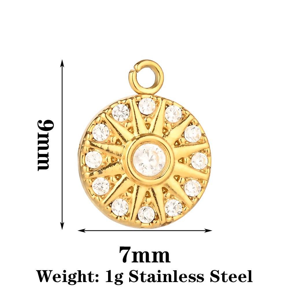 Heart Shape Pendant Made Of 304 Stainless Steel With Rhinestones Inlay, Electroplated Finish In Steel Color Jewelry Accessories