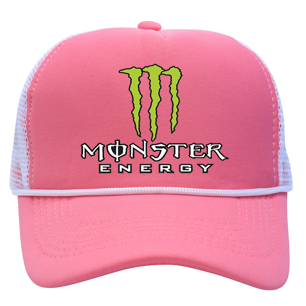 Monster Hip-Hop Unisex Baseball Cap With Curved Brim Featuring UV Protection, Polyester Material And Printing Craft