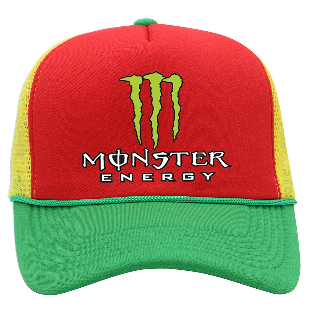 Monster Hip-Hop Unisex Baseball Cap With Curved Brim Featuring UV Protection, Polyester Material And Printing Craft