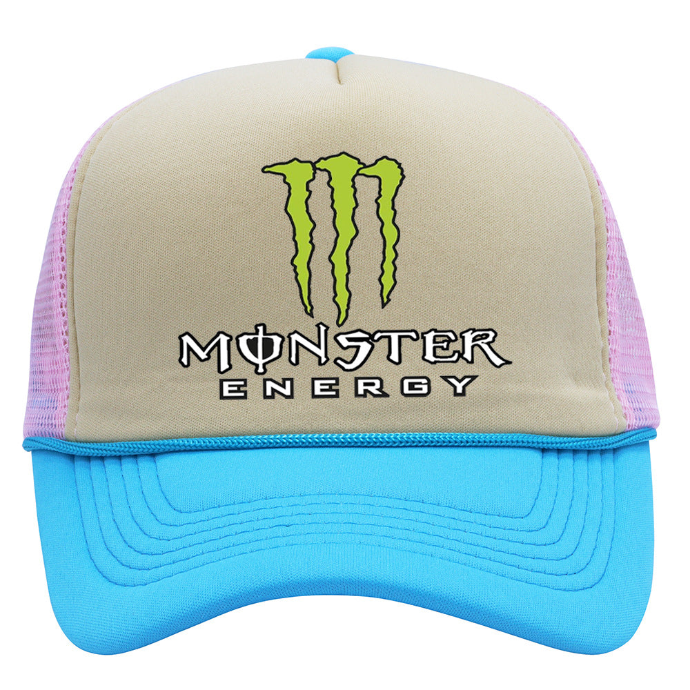 Monster Hip-Hop Unisex Baseball Cap With Curved Brim Featuring UV Protection, Polyester Material And Printing Craft