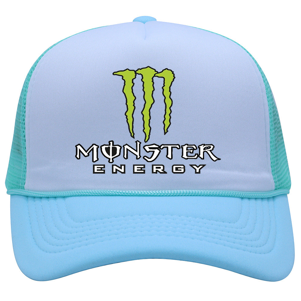 Monster Hip-Hop Unisex Baseball Cap With Curved Brim Featuring UV Protection, Polyester Material And Printing Craft