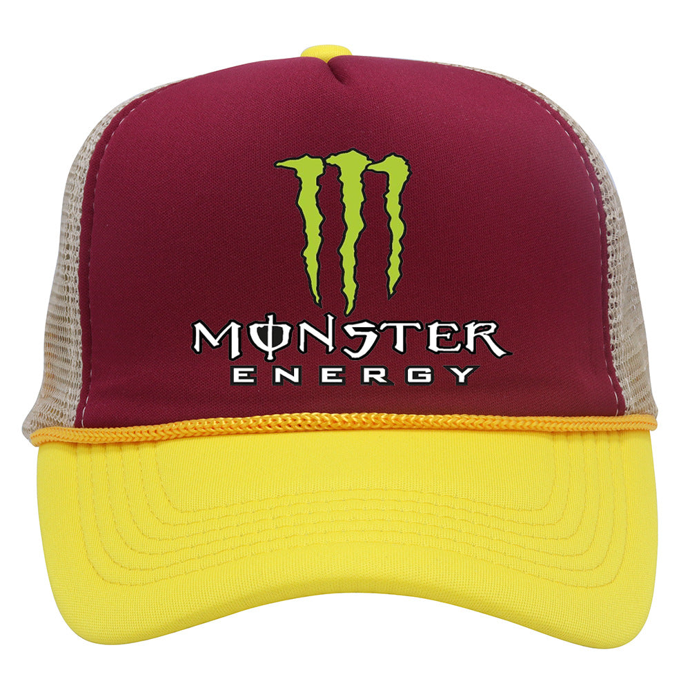 Monster Hip-Hop Unisex Baseball Cap With Curved Brim Featuring UV Protection, Polyester Material And Printing Craft