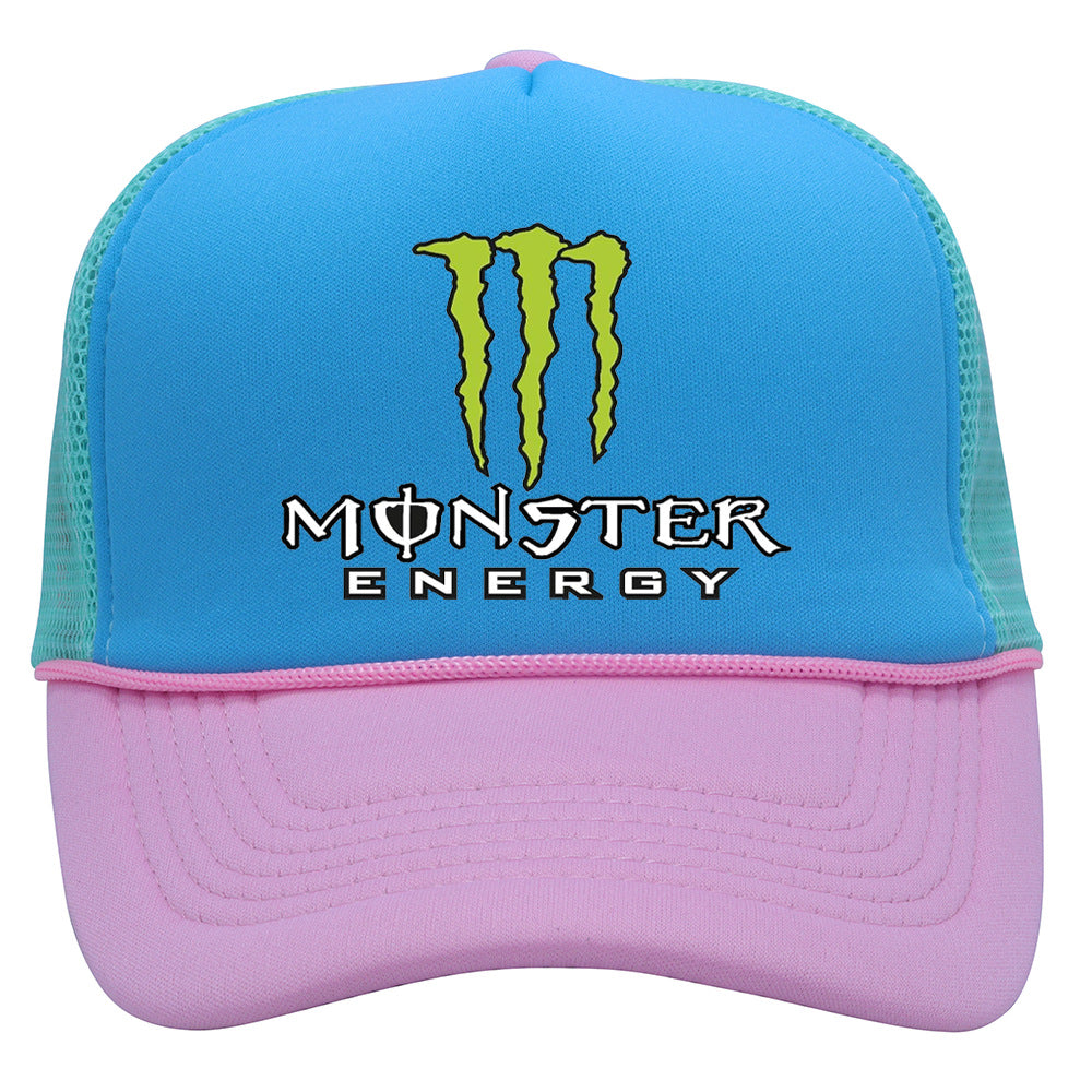 Monster Hip-Hop Unisex Baseball Cap With Curved Brim Featuring UV Protection, Polyester Material And Printing Craft