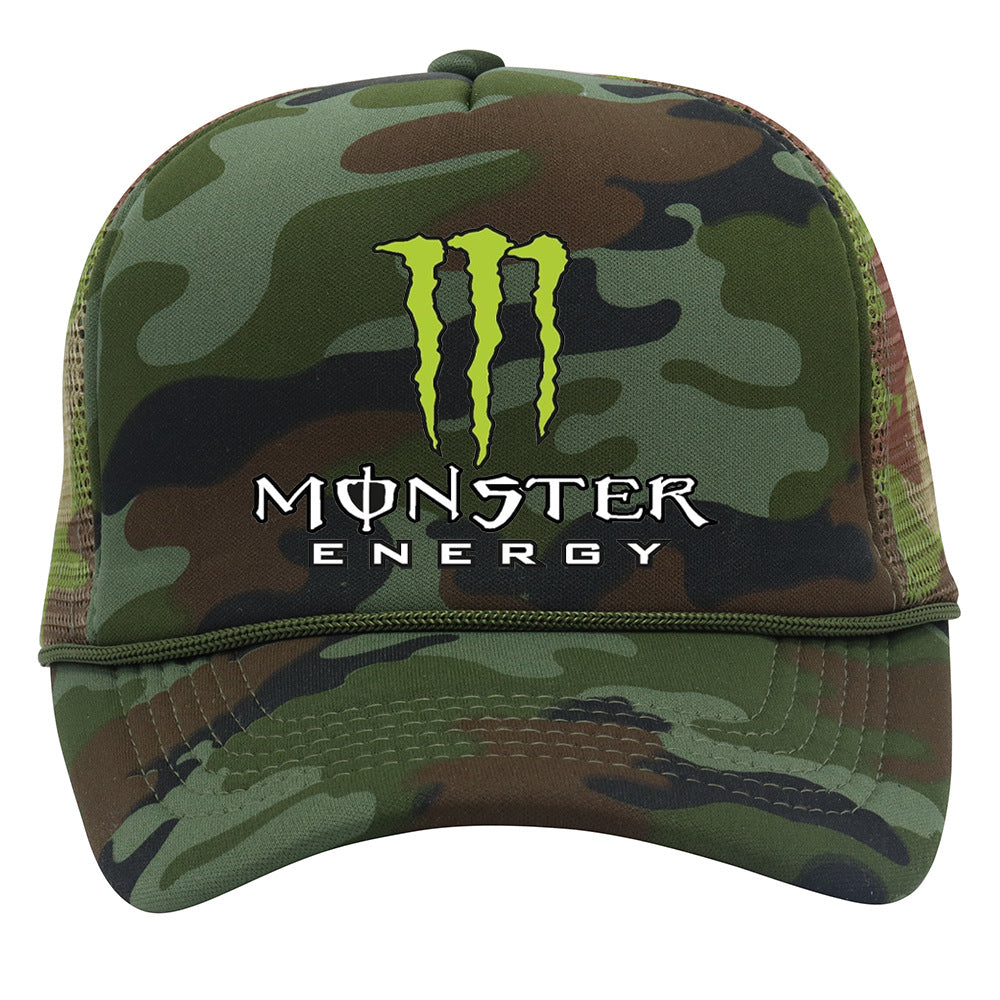 Monster Hip-Hop Unisex Baseball Cap With Curved Brim Featuring UV Protection, Polyester Material And Printing Craft