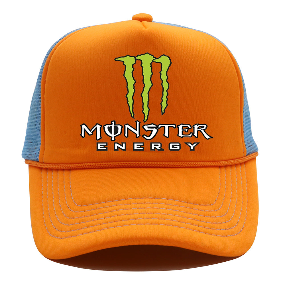 Monster Hip-Hop Unisex Baseball Cap With Curved Brim Featuring UV Protection, Polyester Material And Printing Craft