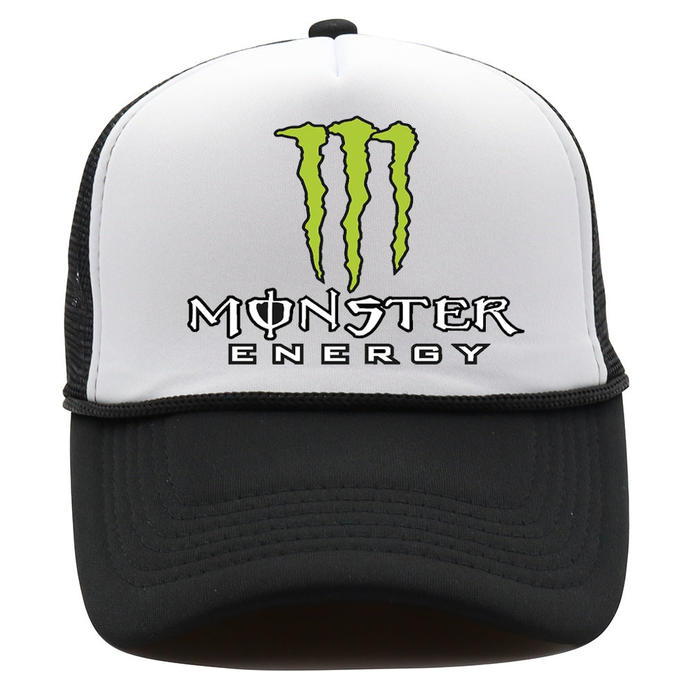 Monster Hip-Hop Unisex Baseball Cap With Curved Brim Featuring UV Protection, Polyester Material And Printing Craft
