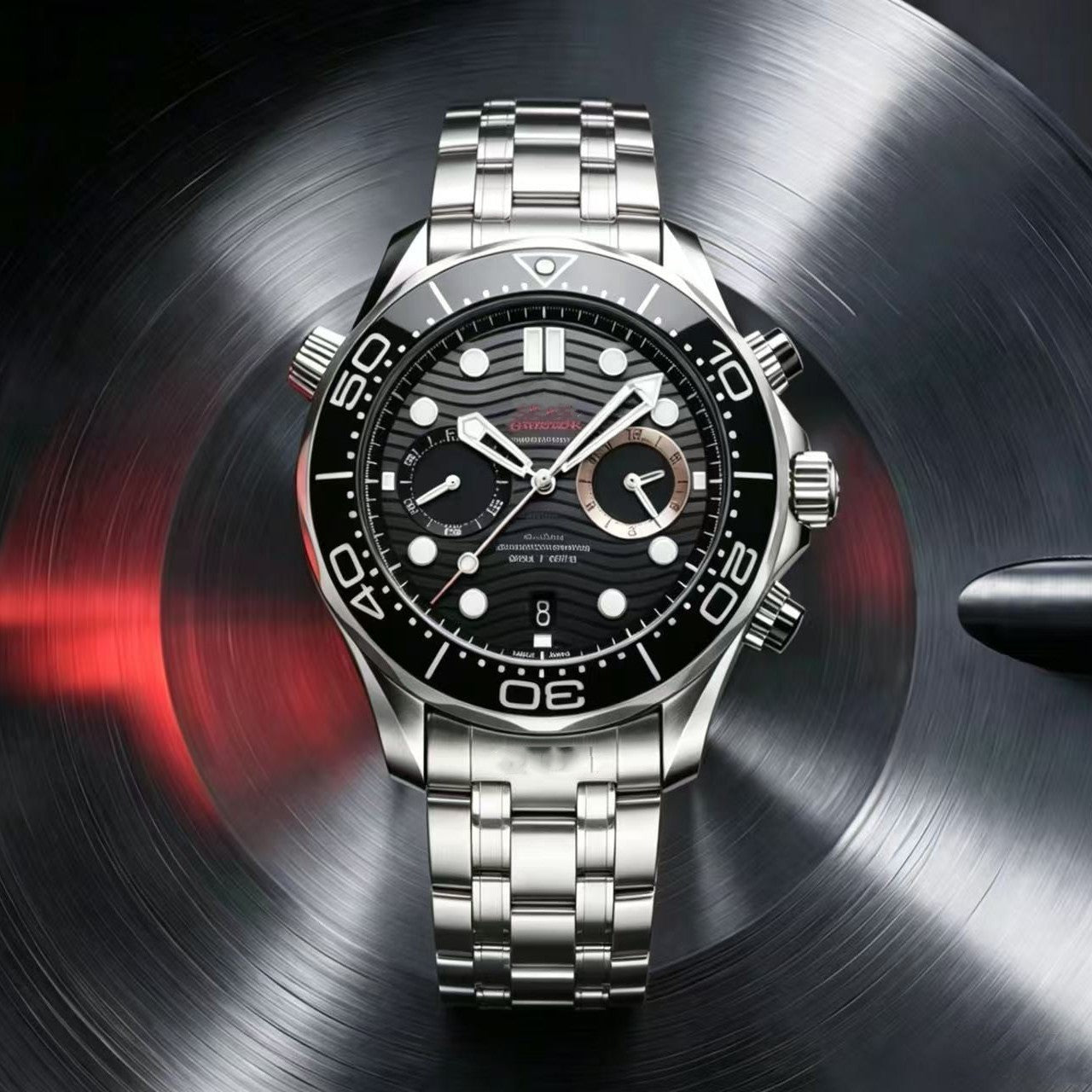Men's Quartz Watch With Round Dial And Crystal Glass Mirror Featuring Nylon Belt Strap And Pin Buckle