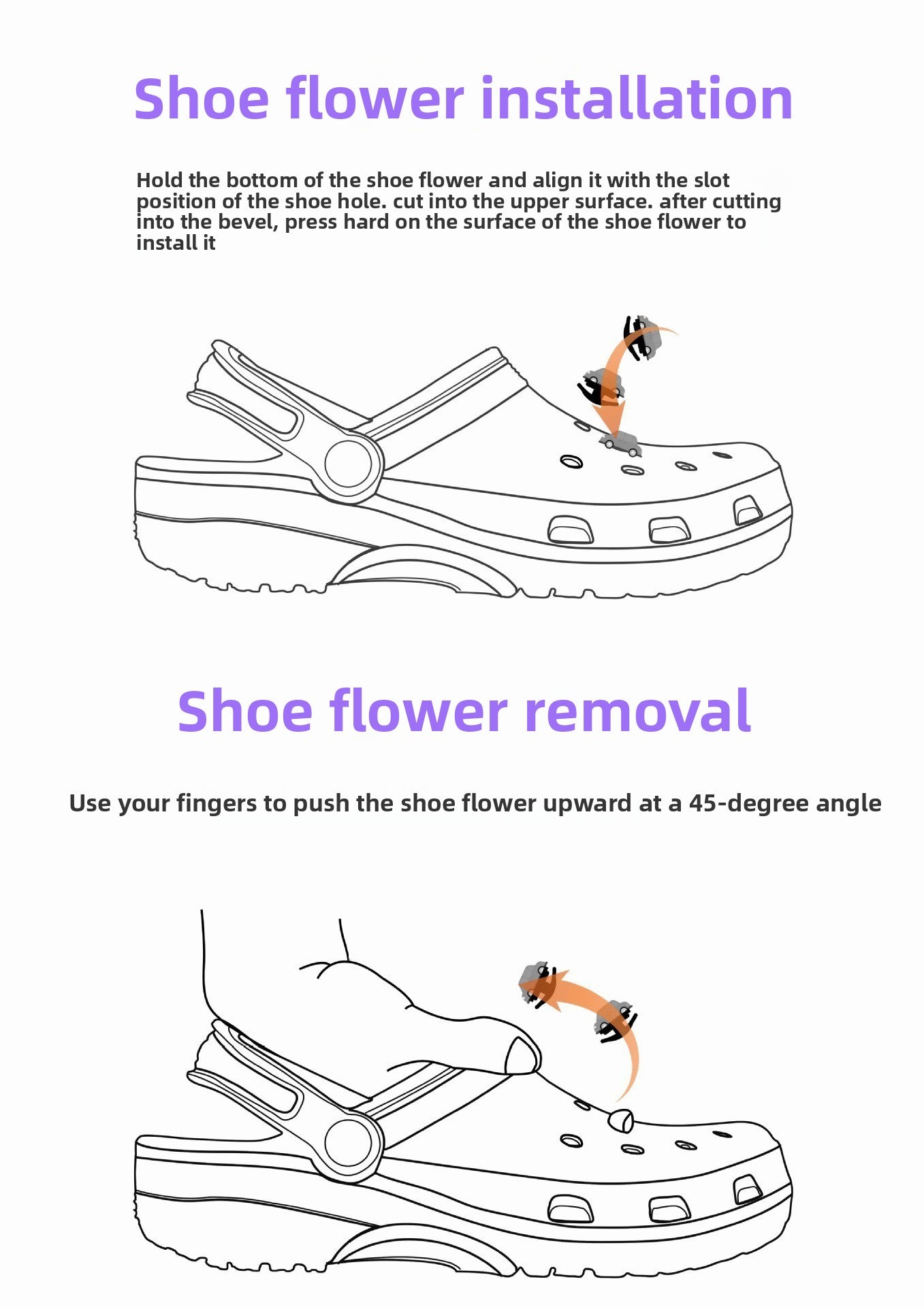 Commute Style Shoe Buckle With Flower Pattern Beading For Slippers