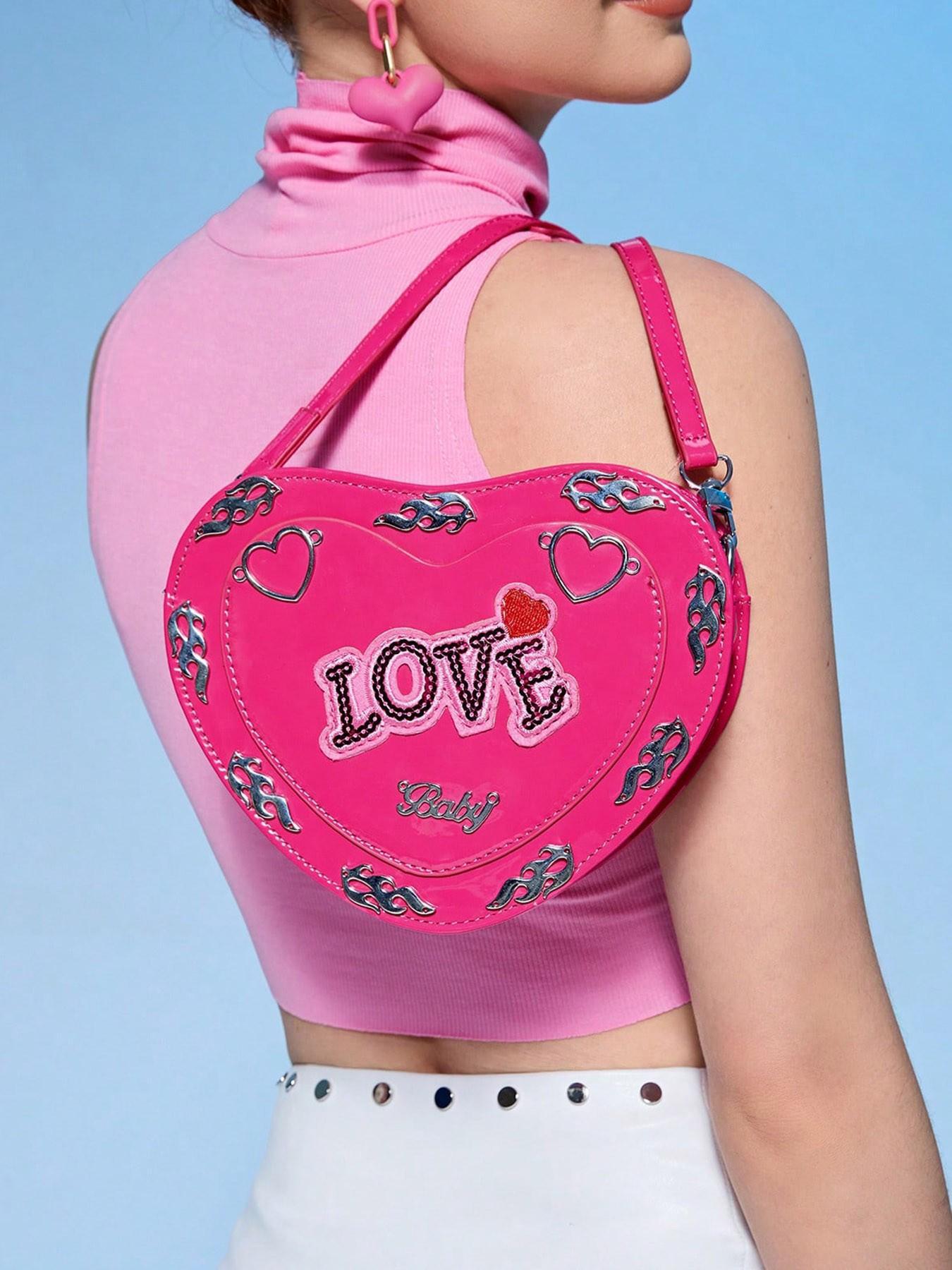 Heart-shaped PU Leather Bag For Women, Perfect For Halloween And  Spring And Summer