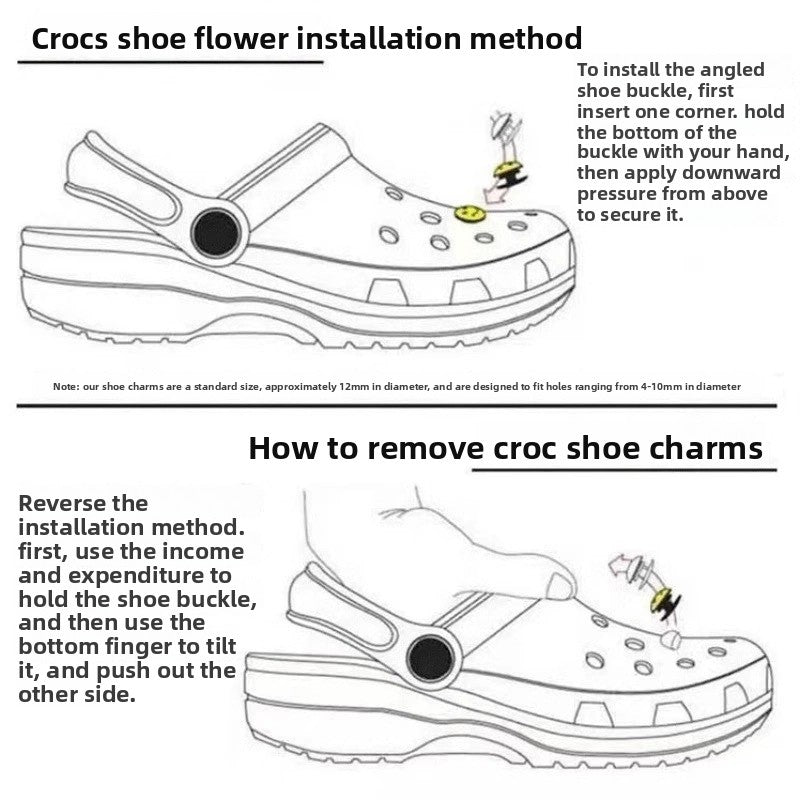 Sweet Style Flower Pattern Shoe Buckle For Slippers, Decorative Accessory To Enhance Your Footwear