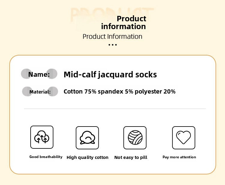 New Style Cat Pattern Women's Cotton Socks With Sweatproof Feature For All Seasons