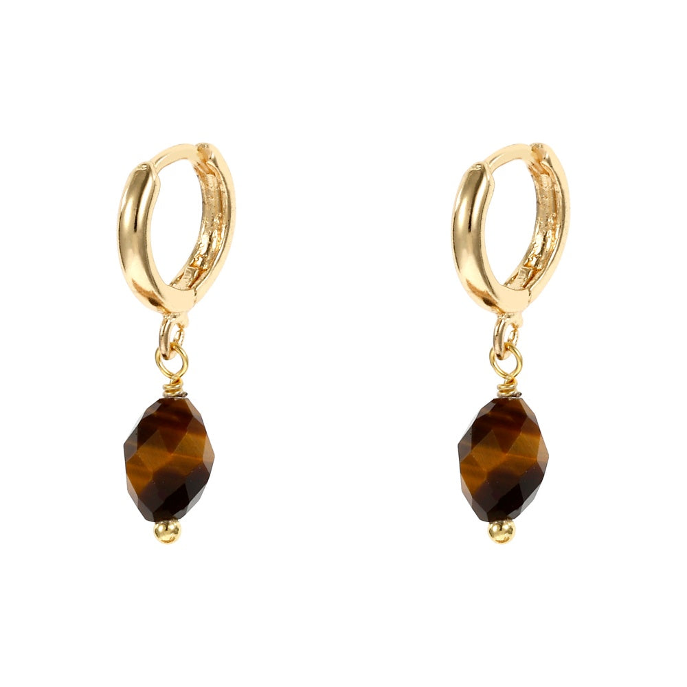Geometric Jewelry Set In IG Style Featuring Beading Craft And Electroplated 18K Real Gold Plated Copper With Beaded Chain