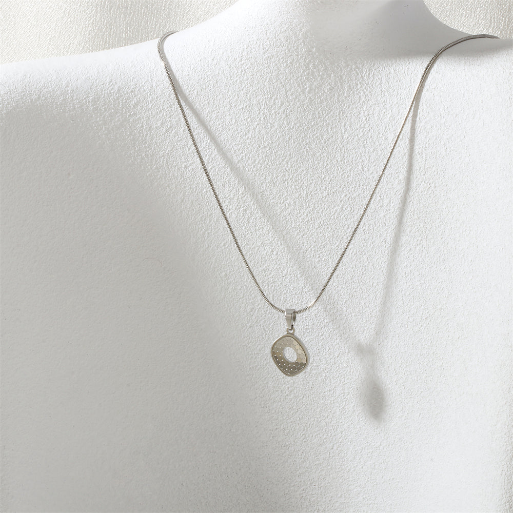 Electroplated Letter Necklace In IG Style With 18K Real Gold Plated Copper And Snake Chain
