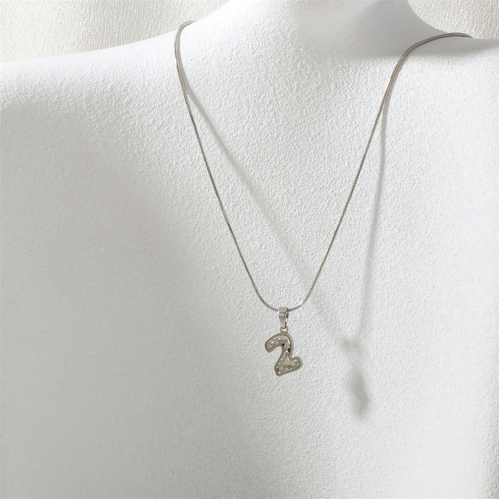 Electroplated Letter Necklace In IG Style With 18K Real Gold Plated Copper And Snake Chain