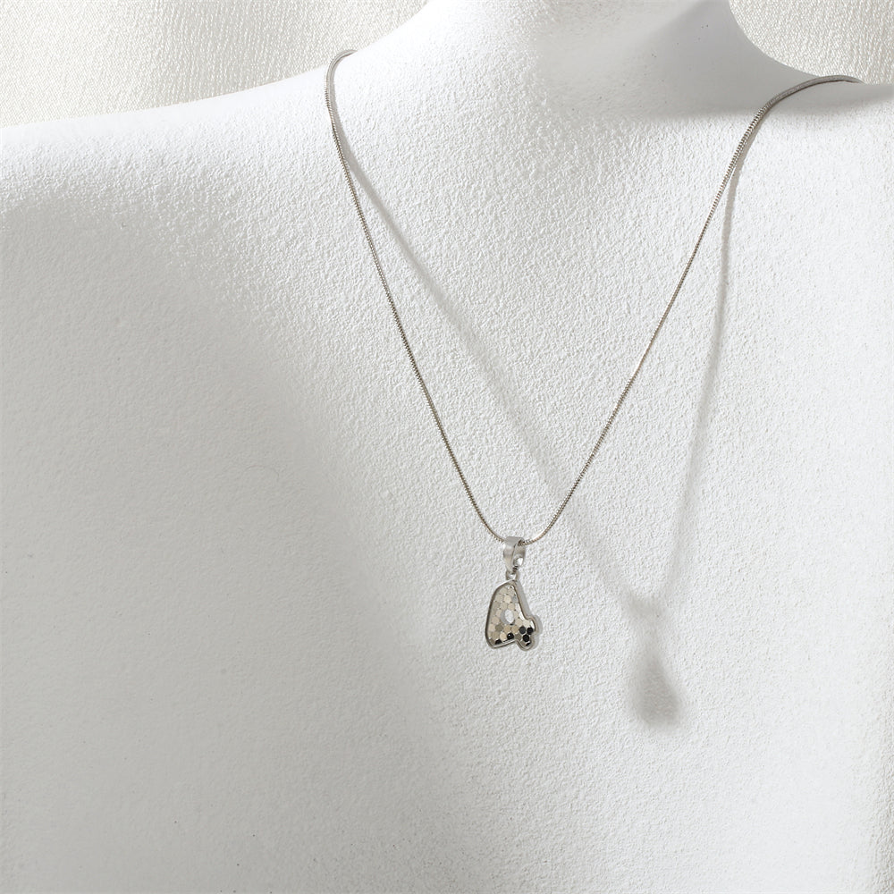 Electroplated Letter Necklace In IG Style With 18K Real Gold Plated Copper And Snake Chain