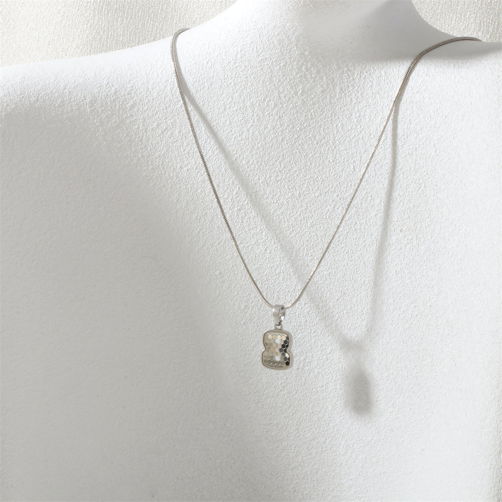 Electroplated Letter Necklace In IG Style With 18K Real Gold Plated Copper And Snake Chain
