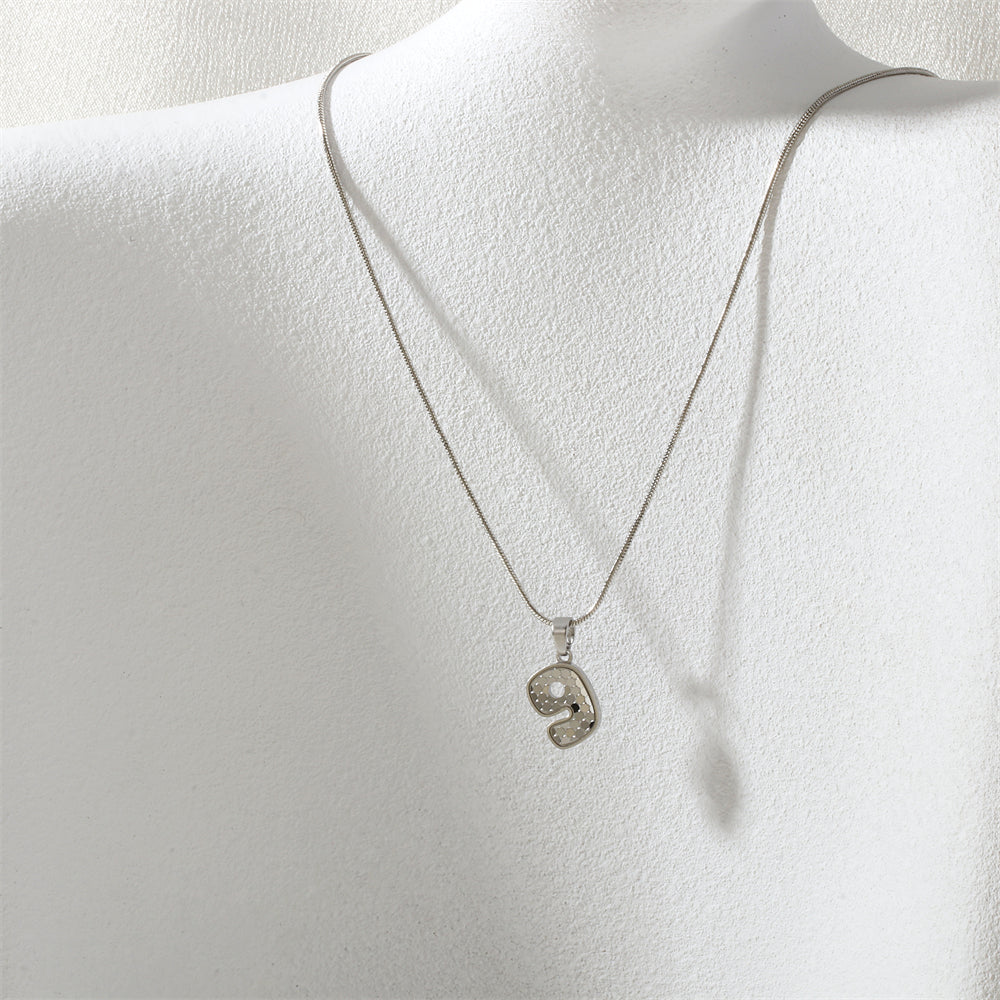 Electroplated Letter Necklace In IG Style With 18K Real Gold Plated Copper And Snake Chain