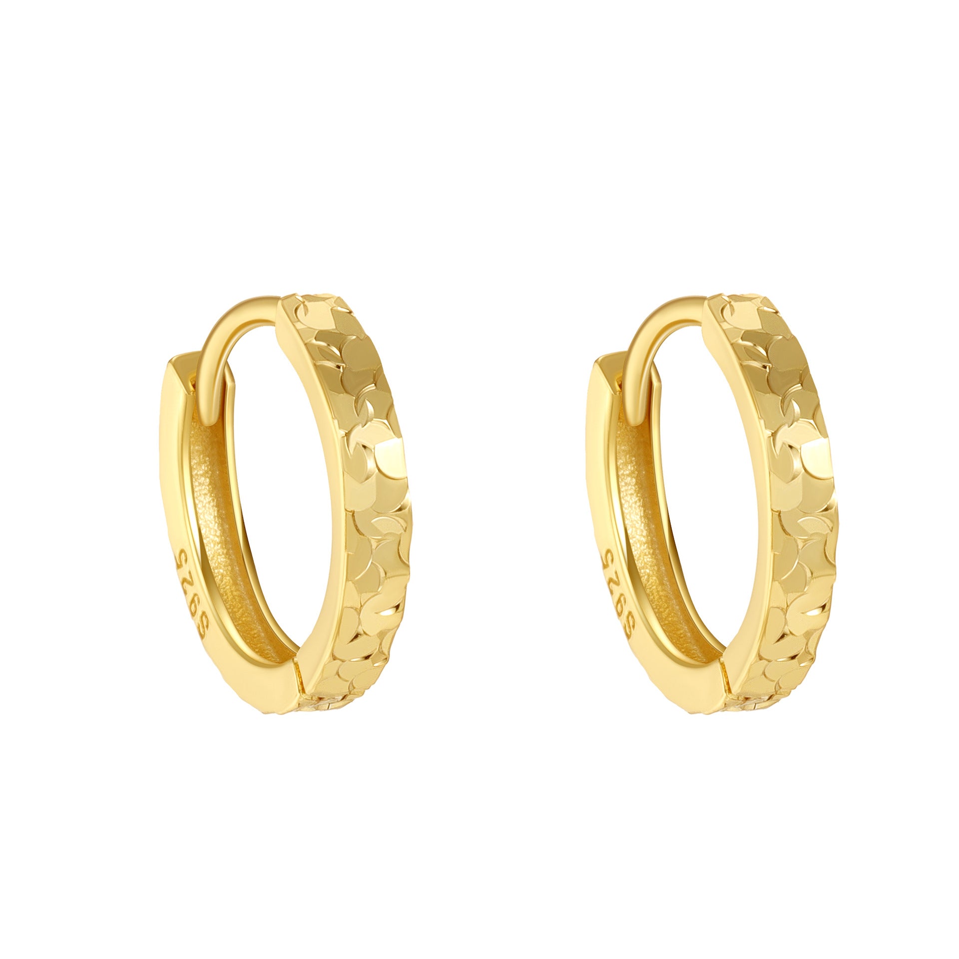 Gold Circle Hoop Earrings For Women In 925 Sterling Silver Featuring New Style Design