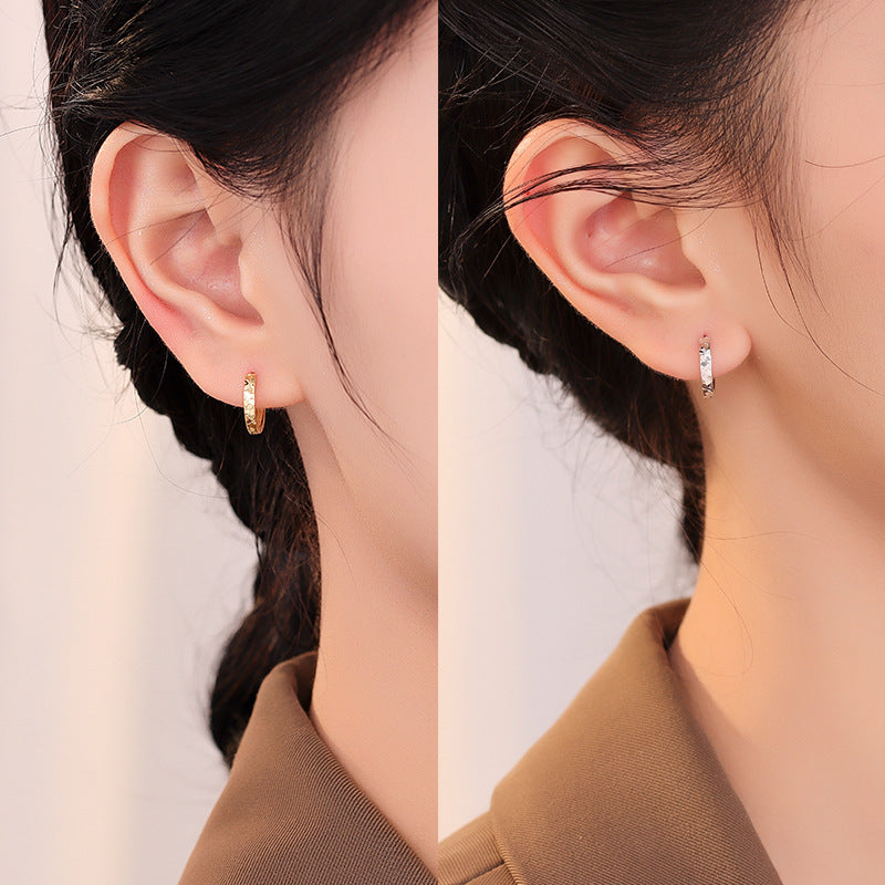 Gold Circle Hoop Earrings For Women In 925 Sterling Silver Featuring New Style Design
