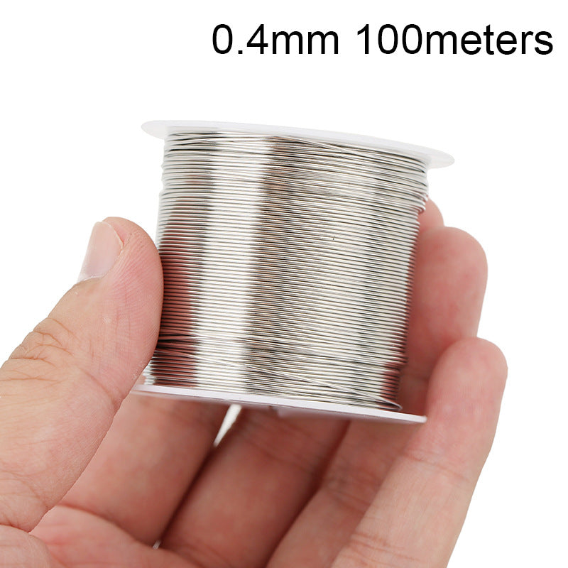 Electroplated Metal Wire In Steel Color With 0.5mm Diameter For Jewelry Making