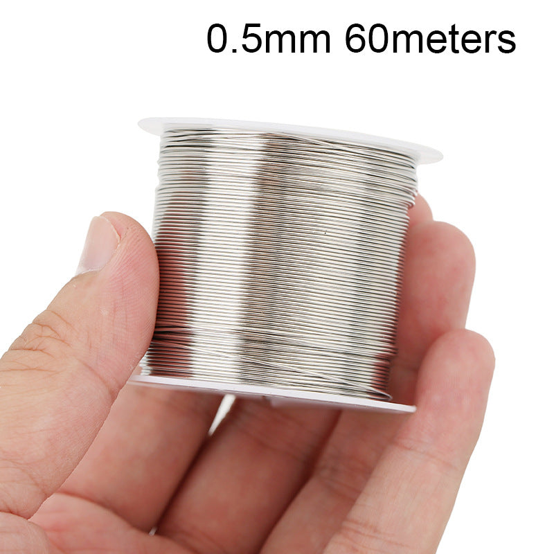 Electroplated Metal Wire In Steel Color With 0.5mm Diameter For Jewelry Making